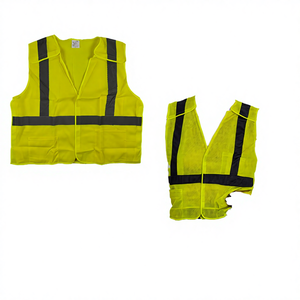 Factory Custom Logo ANSI Class 2 High Visibility Polyester Five Point Breakaway Roadway Work Safety Vest for Construction - Product Image 3