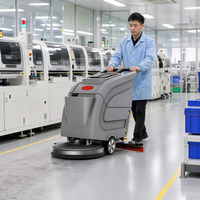 Nettoyeur de sols commercial CleanHorse X1, autoporté, à batterie, 530 mm, réservoir de 40 L/45 L, machine industrielle pour sols