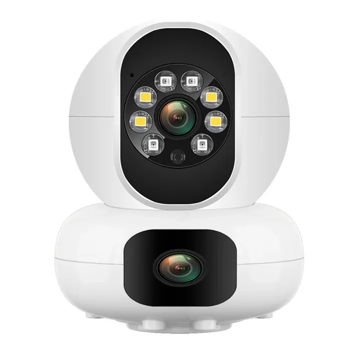 Outdoor WiFi PTZ Dual Lens 4MP HD sorveglianza CCTV telecamera IP AI Tracking icam yiiot ICsee v380 tuya telecamera di sicurezza binoculare