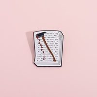 Broche en nickel noir inspirée du film Movie Axe Pin, pour diverses occasions, y compris le Nouvel An chinois, la fête des pères, la remise des diplômes, l'anniversaire