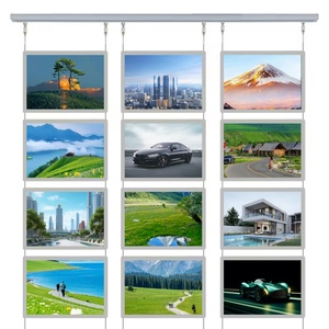 Vente en gros de 9 boîtes lumineuses LED A4 à haute luminosité, écologiques, pour vitrine, pour agents immobiliers, double face, magnétiques, en acrylique - Product Image 1