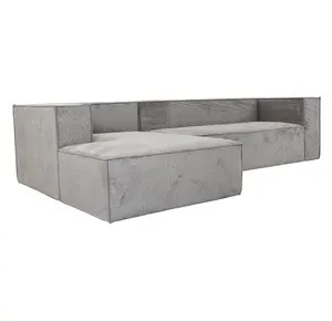 Nisco Modern Living Room Furniture Contemporary L shape sectional sofa, white