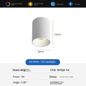 สปอตไลท์ LED ติดเพดานในร่มดีไซน์แบบมืออาชีพสำหรับห้องนอนโรงแรมขนาด7วัตต์10วัตต์12วัตต์ประเภทฐาน AR111อลูมิเนียม - Product Image 6