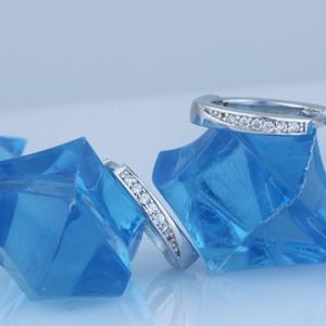 Pendientes de Aro de Plata de Ley para Mujer, Diseño Moderno de Dubái, con Circonita Cúbica Sunstar, para Fiestas y Bodas, Certificados por CMA - Product Image 3