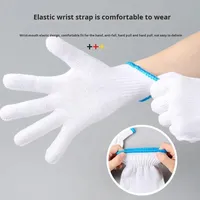 Gants de travail en coton de haute qualité, blanchis, antidérapants, résistants aux déchirures, longueur 24 cm, pour la construction, le jardinage, la sécurité, Jianlong