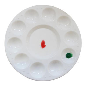 Xinbowen 10 лунок акриловая масляная акварель белая живопись пластиковая палитра художественная краска палитра - Product Image 5