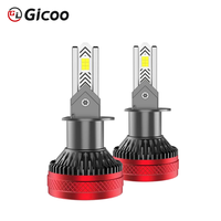 Ampoules de phare LED GICOO F8P 12V 130W, nouvelles ampoules super lumineuses 20000lm H1 H3 H4 H7 H11 9005 9006, feux antibrouillard 6000k, montage universel