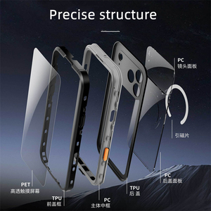 Funda Magnética Impermeable y a Prueba de Polvo para iPhone 17 16 15 Pro Max, IP68, con Cordón para Natación, Buceo y Protección Contra Impactos - Product Image 5