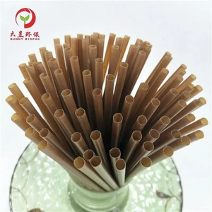 หลอดดูดน้ำแบบใช้แล้วทิ้งทำจากกากกาแฟ PLA คุณภาพสูง ย่อยสลายได้ทางชีวภาพ เหมาะสำหรับงานปาร์ตี้และร้านกาแฟ - Product Image 1