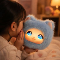 Peluche interactive chat AI parlant, lumineuse, avec oreilles de chat, unisexe, pour enfants, cadeau