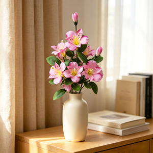 Flor Artificial Realista de Alstroemeria Peruana con Tallo Individual, para Ramos de Boda, Graduación, Relleno de Jarrones y Centros de Mesa - Product Image 2