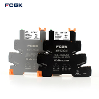 Module de relais mince sur rail DIN FCGK 41F-1Z-C4-1 6A, interrupteur de relais électromagnétique 6-24 VDC, interface SPDT, prise de relais 240 V, 1NC+1NO