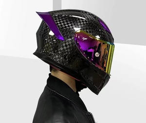 Hot bán New Mũ bảo hiểm an toàn sợi carbon full mặt xe máy Mũ bảo hiểm cho người lớn - Product Image 2