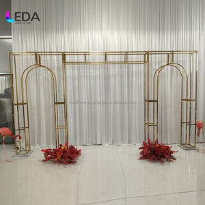 Leda ชุดฉากหลังโลหะสแตนเลสสีทองสำหรับตกแต่งเวทีสำหรับงานแต่งงาน - Product Image 1