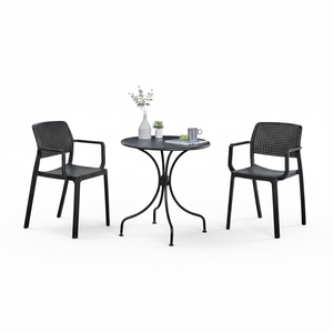Ensemble <span class=keywords><strong>de</strong></span> mobilier <span class=keywords><strong>de</strong></span> <span class=keywords><strong>jardin</strong></span> moderne en gros : chaises en PP et table en acier au carbone, durable pour patio, parc, hôtel, cour. - Product Image 2