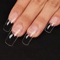 2024 pointes d'ongles artificielles sans treuil 500 pièces marque privée français C courbe clair naturel en gros ongles conseils Extensions droites