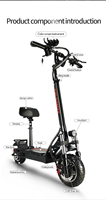 Q08 Plus Scooter électrique pliable à double moteur, best-seller, Fieabor ou OEM, entrepôt européen, 2400w 60v