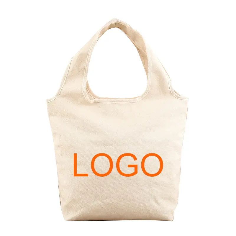 Sacola de compras de praia com alça de logotipo personalizado Eco Wholesale sacola de algodão grande reutilizável de lona com zíper sacola de algodão