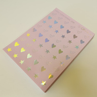Feuille de vinyle personnalisée avec paillettes holographiques Coeur Déco Planner Kiss Cut Sticker Sheets