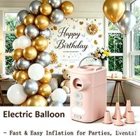 Pompe à ballons en plastique électrique, régulation électronique de la vitesse, débit d'air de 430 L/min, portable pour les décorations de fête gonflables