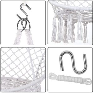 Woqi-hamaca Columpio de algodón para exteriores, silla con soporte para <span class=keywords><strong>jardín</strong></span> - Product Image 5