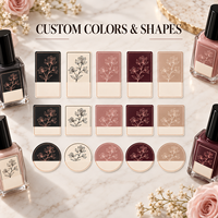 Étiquette autocollante personnalisée pour flacon de vernis à ongles avec motifs et support pelable pour l'image de marque et l'emballage du produit
