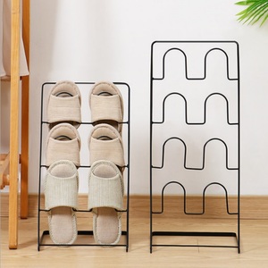 Kunden spezifische klappbare Eingangs bereich Schuhe Lagerung Organizer Metall Eisen Hausschuhe Regal - Product Image 5