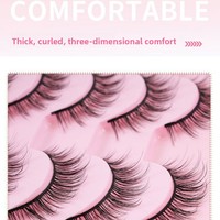 10 Paires de Faux Cils Européens et Américains 3D Effet Miroir Multi-Niveaux pour Grands Yeux, Cils de Petit Diable Transfrontaliers