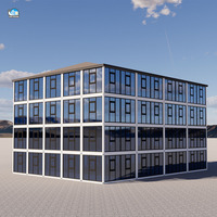 Bâtiment préfabriqué en conteneurs à 2, 3 ou 4 étages pouvant être utilisé comme hôtel, bureau, hôpital ou maison modulaire portable en conteneurs