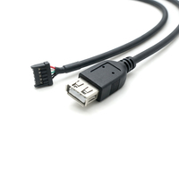 Câble de raccordement personnalisé USB AF vers DF51K 5S 2C avec boîtier terminal, faisceau de câbles noir de 265 mm, assemblage OEM ODM pour connexion d'alimentation de batterie