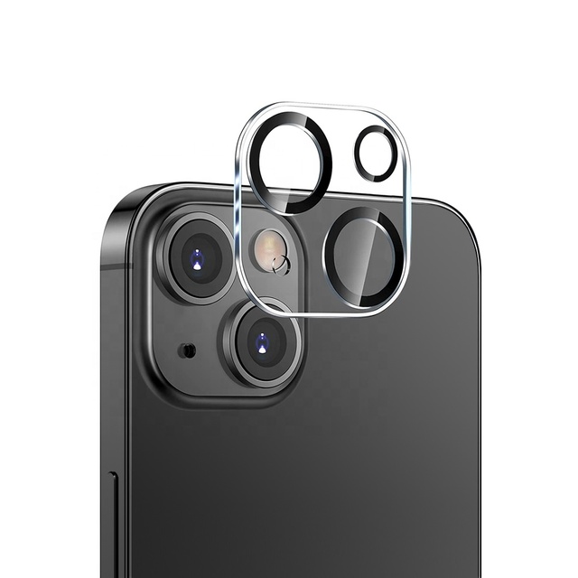 Silk Print Tempered  Glass Camera Lens Protector Smudge-free Water-proof Scratch-resistance for Iphone 12 13 14 Series