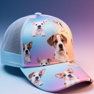 Casquette de sport personnalisée en gros, maille, 5 panneaux, impression numérique, broderie 3D de fruits, casquettes de baseball - Product Image 5