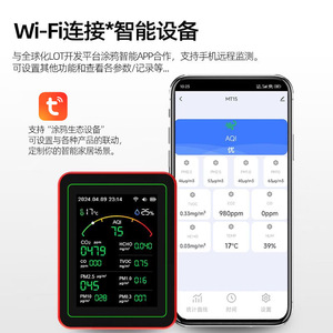 Monitor de Calidad del Aire 15 en 1 The Brilliance Of The Crowd con Detección de HCHO, CO2, TVOL y PM2.5 para Uso Doméstico - Product Image 3
