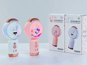 音频一体式卡拉OK麦克风唱歌机批发礼品可爱儿童便携式LED兔子手持式卡拉OK麦克风最佳礼物 - Product Image 6