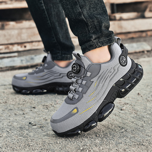 Bouton rotatif chaussures de travail d'hiver pour hommes S3 baskets à bout en acier anti-écrasement avec chaussures de sécurité de sport de protection supérieures en toile - Product Image 3