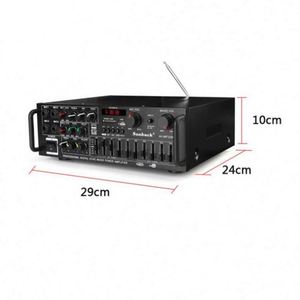 Amplificador de Coche OEM MP326BT 400W+400W Profesional con EQ, Bluetooth, Estéreo, 4 Canales, 2 Canales de Salida, Compatible con USB/Tarjeta SD, 220V/110V, para Cine en Casa - Product Image 3