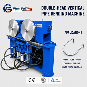 Multi-angle Hydraulic Pipe Bending Machine Double Head Tube Bender for Steel Coil Frame Automotive Exhaust Industrial Duct - Product Image 1