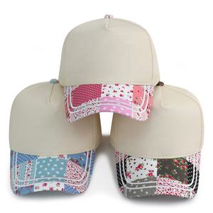 HBA54 Custom Großhandel Werbe Baseball Cap Blumen druck Outdoor Casual Sport Sonnenschutz <span class=keywords><strong>5</strong></span> <span class=keywords><strong>Panel</strong></span> Baseball Caps Hersteller - Product Image 1