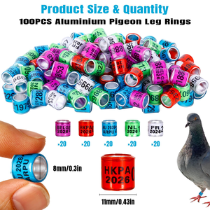 Custom Aluminium Race Duif Ringen Nummering Naam Band Voor Papegaaien Benzing Bird Foot Chip Bird Supplies From <span class=keywords><strong>Belgium</strong></span> - Product Image 6