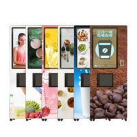 Distributeur automatique glacé pour café Robot bras combinaison thé au lait et expresso chocolat chaud distributeur automatique de café à pièces