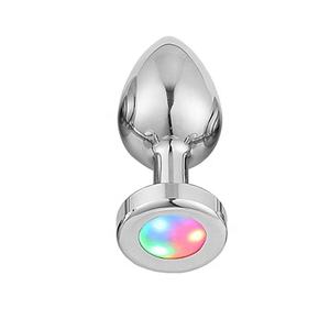 Abnehmbare elektrische LED-Taste unten mit Blinklicht Bunte S/M/L Größe <span class=keywords><strong>Butt</strong></span> Dilatatoren Adult Sexspielzeug Anal <span class=keywords><strong>Plug</strong></span> - Product Image 1