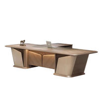 Bureau de direction de luxe au design moderne pour le bureau commercial, mobilier de bureau en bois, table de direction