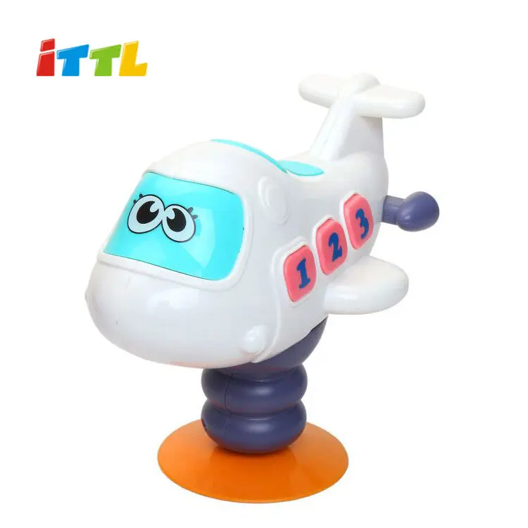 Jouet de bébé musical en plastique, nouveauté, avion avec lumières clignotantes