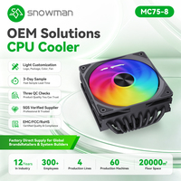Enfriador Slim ITX de 8 Tubos de Calor LGA1851 LGA1700 AM5 para Venta al por Mayor a Cadenas de Tiendas con Logotipo de Color Personalizado, Caja de Venta al por Menor, OEM, ODM, Envío Rápido