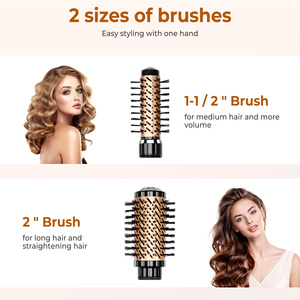 Spazzola rotante aria calda Set 4 in 1 Auto girevole spazzola 3-in-1 aria calda Styler 360 rotante asciugacapelli per capelli a secco - Product Image 4