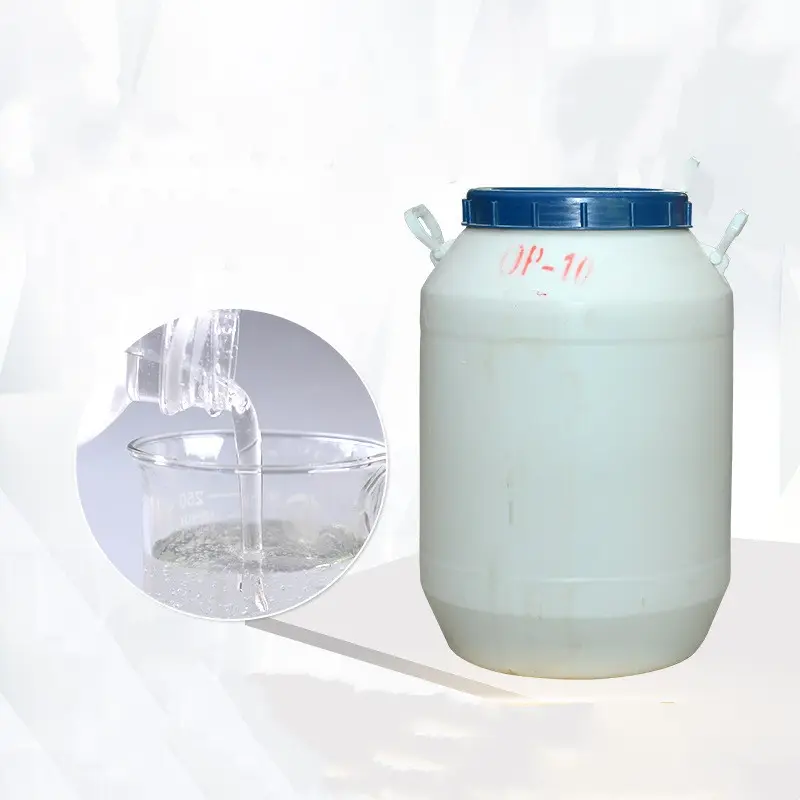 Pasokan tersedia bahan baku pencuci tingkat industri OP-10 bahan baku surfaktan emulsifier