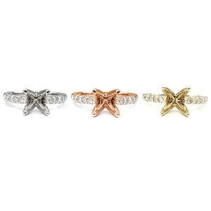 Vente en gros de bijoux fins fabriqués sur mesure par l'usine d'origine, bagues de fiançailles en or jaune massif 18 carats avec diamants véritables taille brillant pour femmes - Product Image 4