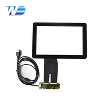 WD Écran tactile capacitif de 10.1 pouces Tablet PC Panneau de verre de navigation Carte pilote USB Écran tactile LCD