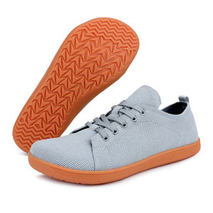 Zapatillas Minimalistas Personalizadas Antideslizantes, Transpirables y Suaves de Tejido para Mujer y <span class=keywords><strong>Hombre</strong></span>, Tallas Grandes con Puntera Ancha, Tipo Calcetín para Correr, Color Blanco - Product Image 1