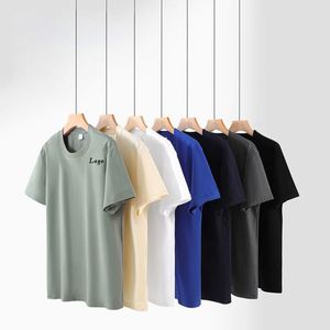 High Quality Custom Logo 210Gsm Men's T Shirt Streetwear Cotton Polyester Oversized T-Shirt Gym Training Concerts Party T-Shirts - Product Image 2